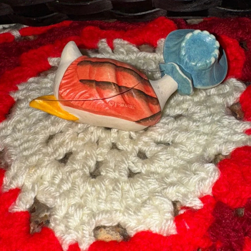 Vintage‎ Ceramic Mother Goose Christmas Ornament Italy Collectible Figurine